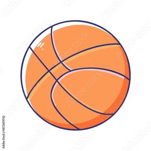 Orange Basketball Ball Isolated on White Background – Sports Equipment