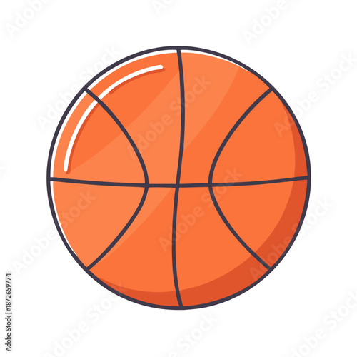 Orange Basketball Ball Isolated on White Background – Sports Equipment