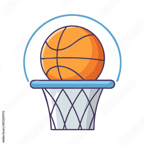Orange Basketball Ball Isolated on White Background – Sports Equipment