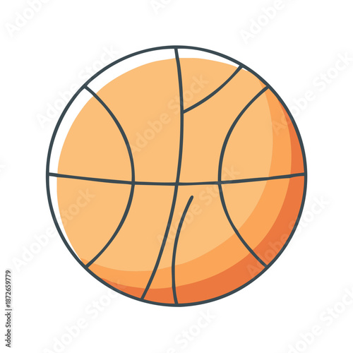 Orange Basketball Ball Isolated on White Background – Sports Equipment