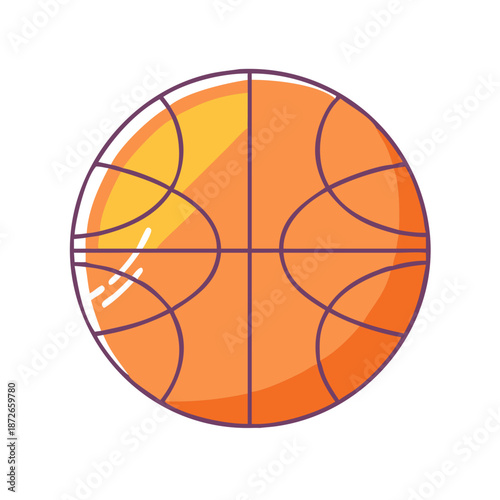 Orange Basketball Ball Isolated on White Background – Sports Equipment