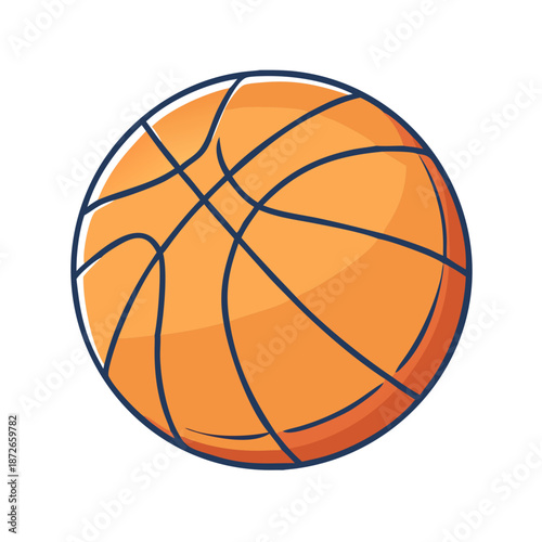Orange Basketball Ball Isolated on White Background – Sports Equipment