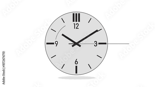 Clock Illustration for Productivity Enhancement in a Minimalist Design