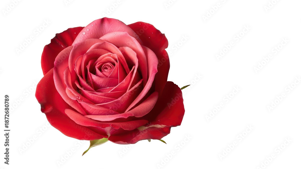 Fototapeta premium Red and Pink Rose Flower isolated PNG with Transparent Background