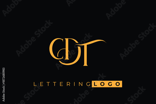 Принти на полотні CDT Elegant Monogram Logo Design With Decorative Lettering