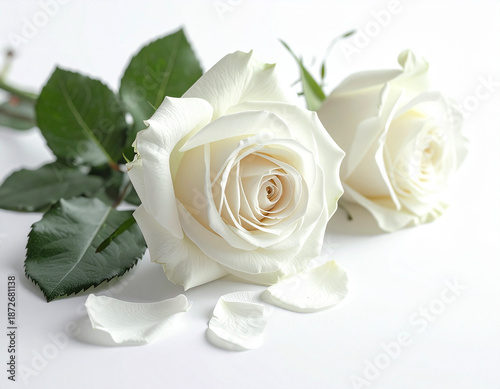 Clean White Floral Background for Cosmetics