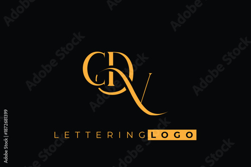 CDV Elegant Monogram Logo Design With Decorative Lettering