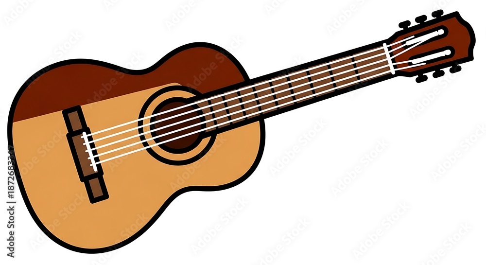 Fototapeta premium Acoustic Guitar Illustration.