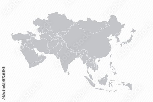 Photography Asia Map Icon - Flat Vector Design.