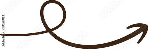 An elegant looping arrow guiding the way forward