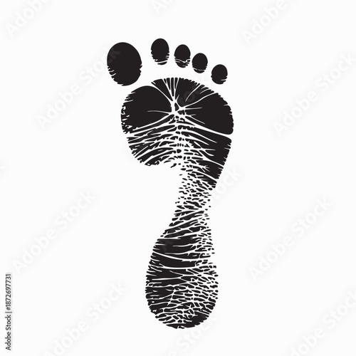 Human Footprint  Vector Images Isolated on White Background