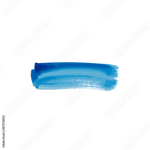 Abstract watercolor brush stroke in varying shades of blue, perfect for artistic backgrounds and design elements