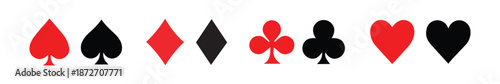 suit deck of playing cards vector. hearts diamonds clubs spades symbol.