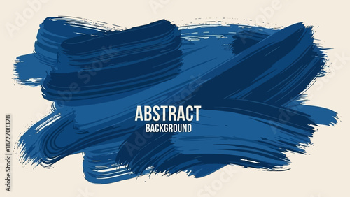 Abstract Blue Brush Stroke Vector Background with Text Space