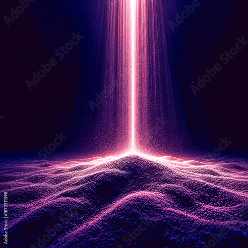 Wallpaper Mural Vertical Pink Laser Burst from Textured Ground Torontodigital.ca