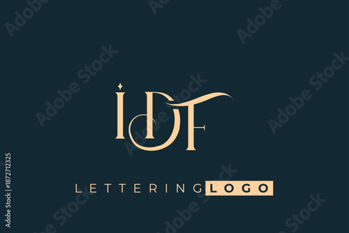 IDF Elegant Monogram Logo Design With Decorative Lettering
