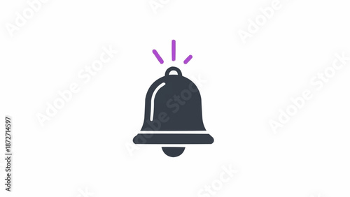 Картината върху платно Notification Bell Icon Alert Symbol.
