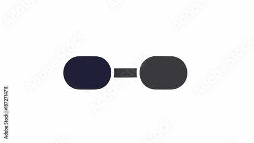 Connected Dark Oval Shapes Together.