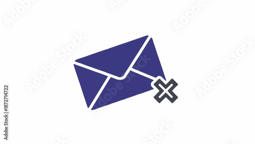 Rejected Email Icon with Cross.