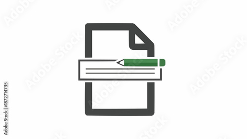 Document with pencil on paper.