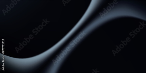 Abstract dark background with flowing light waves and elegant curves.