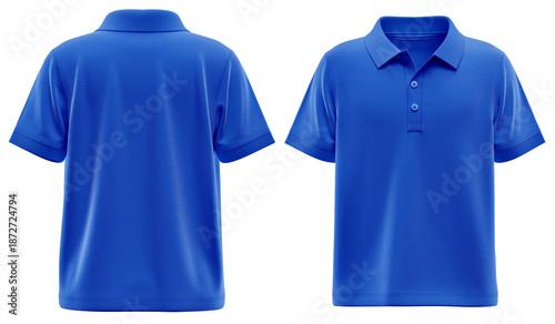 Obraz na plátně Kids Polo Shirt Short Sleeve with Rib Collar and Rib Cuffs, Plain Blank Children