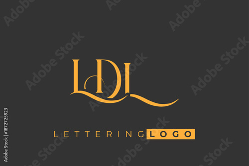 LDL Elegant Monogram Logo Design With Decorative Lettering