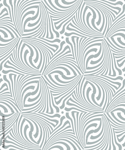 Seamless pattern. Abstract striped background. Black and white design. Vector illustration for textile printing, packaging, wrapper, etc.
