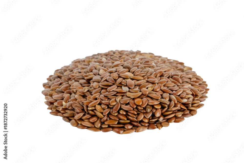 Obraz premium Pile of flax seeds on