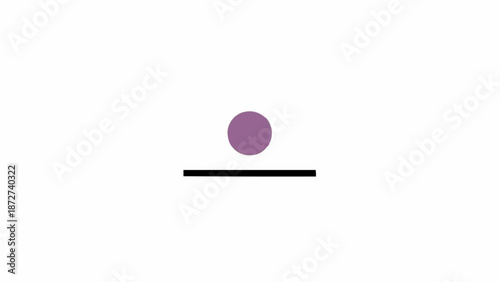 Purple Ball on Black Balance Beam.