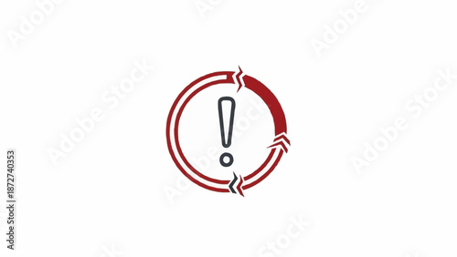 Warning sign with circular arrows.