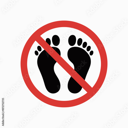 nobarefeet, prohibited, barefoot, feet, forbidden, nofootwear, sign, restriction, ban, warning, redcircle, stop, shoes, footwear, sandals, slippers, required, mandatory, safety, hygiene, protection, f