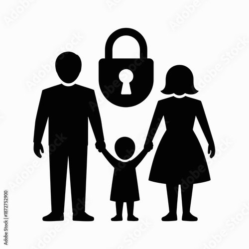 family, security, protection, lock, safety, home, safe, shield, privacy, insurance, guardian, child, parent, parents, kids, together, unity, secure, guarded, defense, trust, care, household, residenti