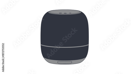 Contemporary smart home audio assistant device icon for digital convenience