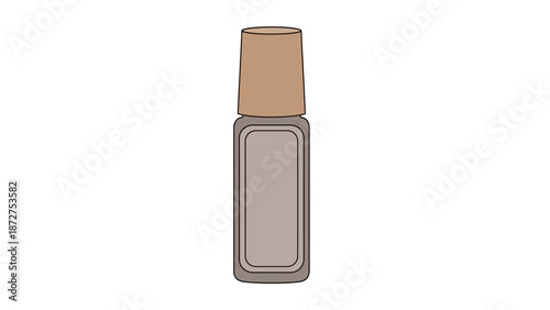 Beauty product bottle with cap illustration