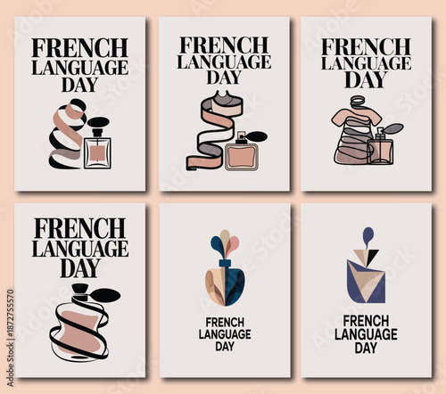 French Language Day Illustration Poster