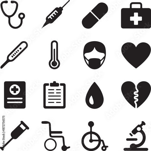 Medical & Healthcare Silhouette Bundle