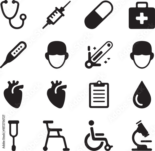 Medical & Healthcare Silhouette Bundle