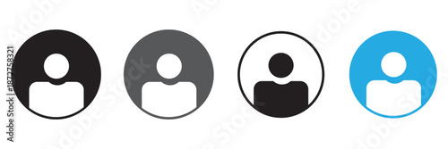 Default profile avatar icon. User account grey dp symbol for app, website, UI. Transparent PNG and vector illustration.