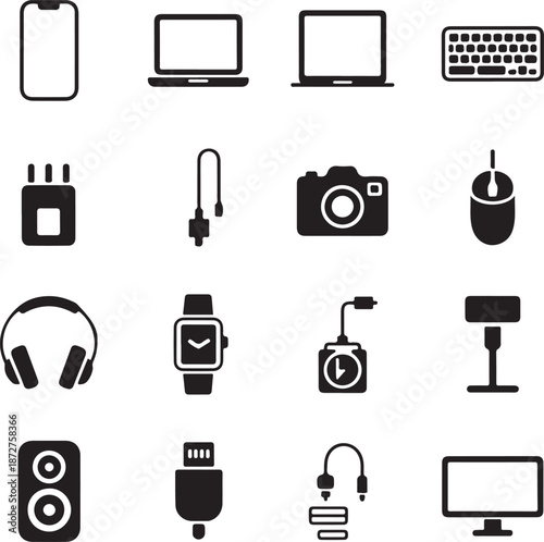Electronic Device Silhouette Bundle