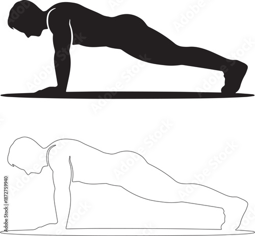 Push-up exercise icon