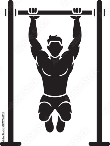 Pull-up bar exercise icon