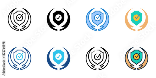 Cybersecurity Awareness icons set multiple style collection. Editable stroke 
