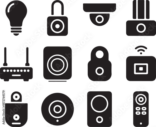 Smart Home Device Silhouette Bundle