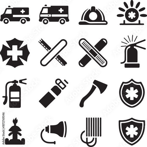 Emergency Service Silhouette Bundle