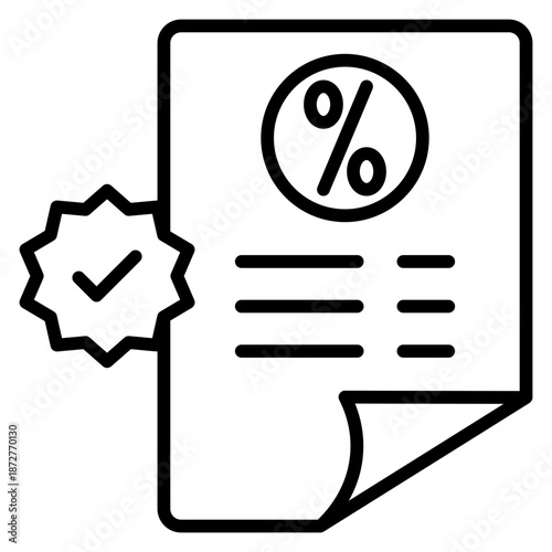 Tax Outline Icon
