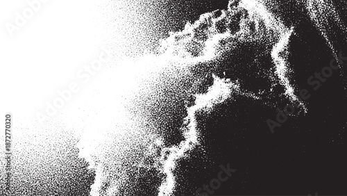 Abstract textured cloud formation with bright light burst.