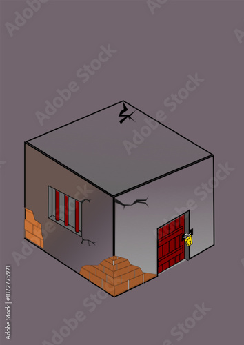A closed room, game materials