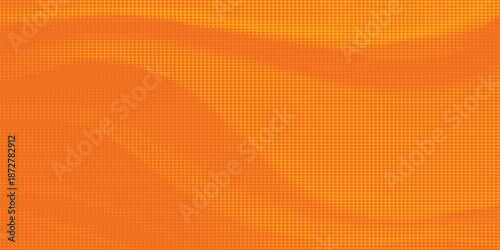 orange color halftone gradient texture. Vanishing cartoon polka dot background. Repeating dotted gradation pattern. Fading comic pop art overlay backdrop. patern effect wallpaper. Vector