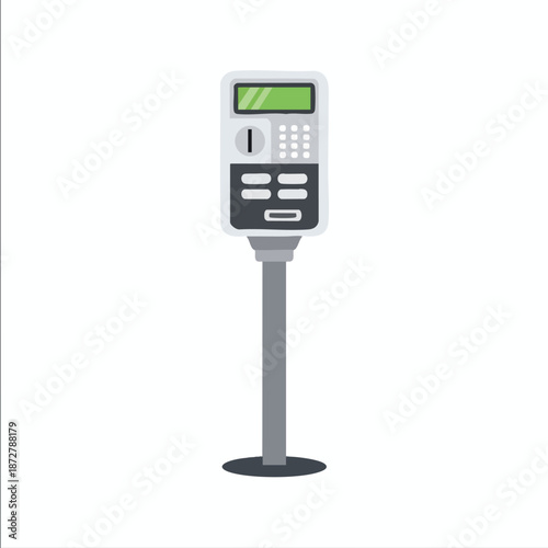 Digital Parking Meter on City Street
